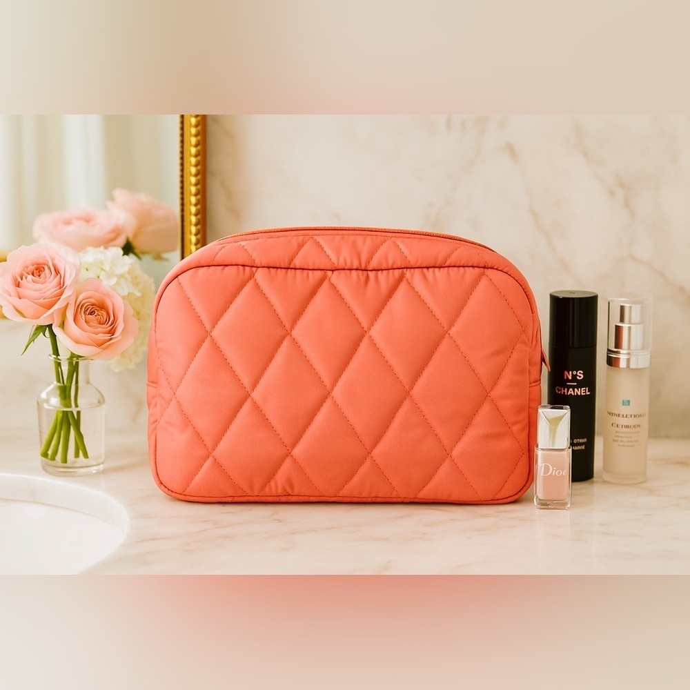 NWT Vera Bradley Ultralight Grand cosmetic case Blush Sienna - Picture 2 of 11